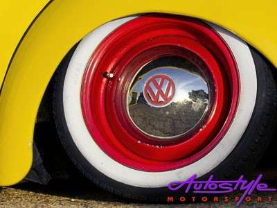 VW Stainless Steel Hubcaps with VW Logo (set)