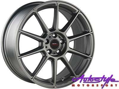 17" A-Line Spree 5/114 Charcoal Grey Alloy Wheels