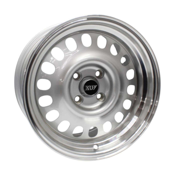 15" YKW5033 4/100 Silver Alloy Wheels