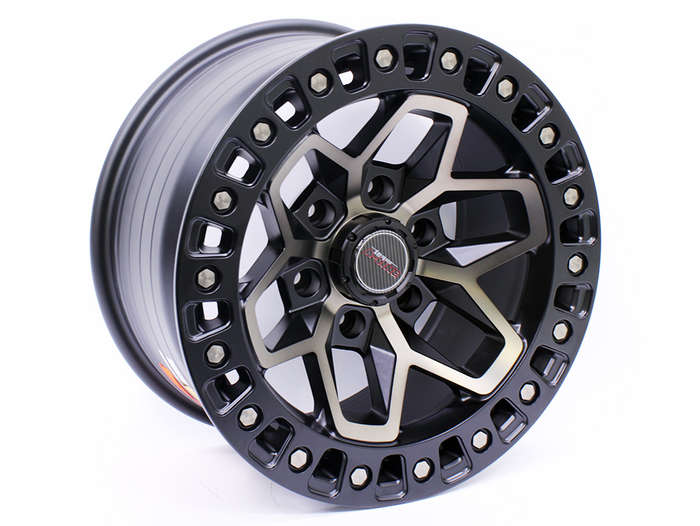 18" A-Line Quake 6/139 Satin Black Machine Face Alloy Wheels