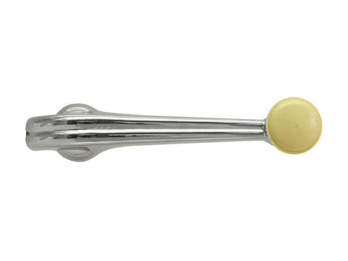 VW Window Winder Handle in Grooved Chrome with Ivory Knob