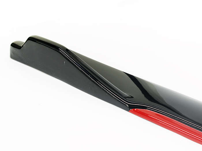 Universal Plastic Side Skirts with Red Trim