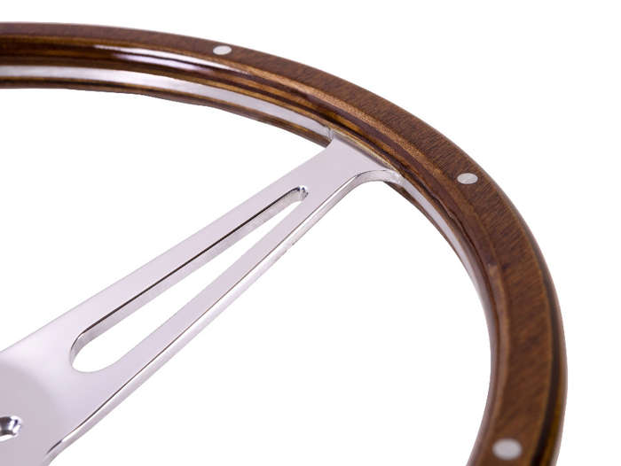 SSP 3-Slot Mahogany Steering Wheel 380mm 6 Bolt