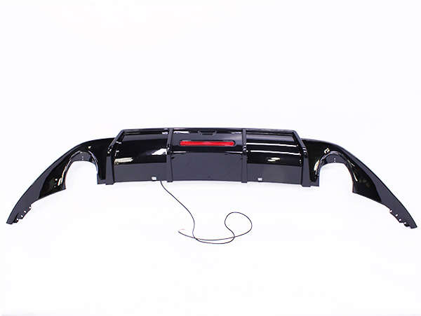 VW Golf Mk7 Karbel Gloss Black Dual Pipe Rear Apron with Brakelight
