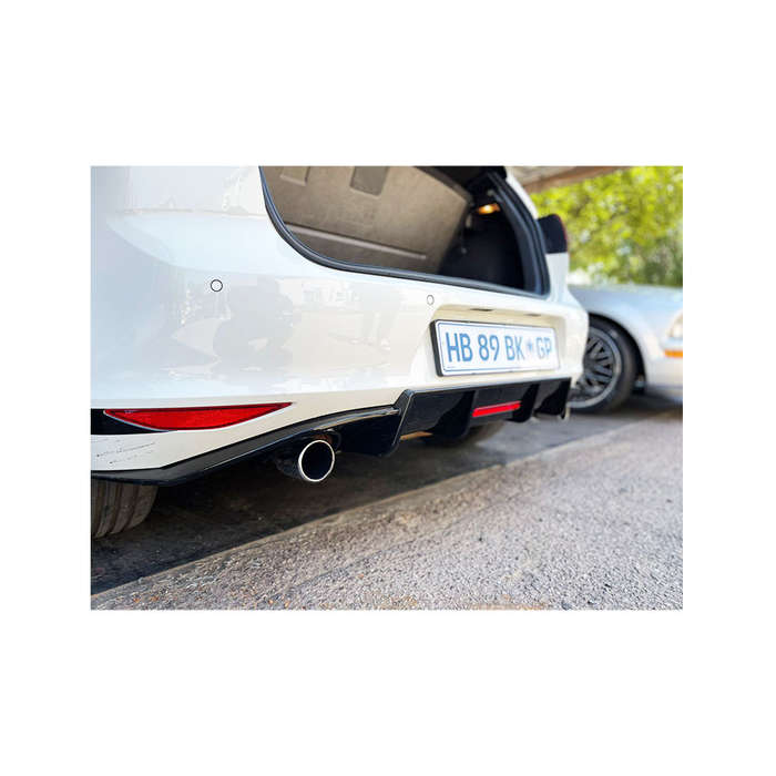 VW Golf Mk7 Karbel Gloss Black Dual Pipe Rear Apron with Brakelight