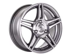 14" A-Line Oslo 3/100 Gunmetal Machine Face Alloy Wheels