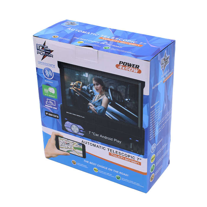 Ice Power IP-9601DFB 7" Media Player with Retractable Screen