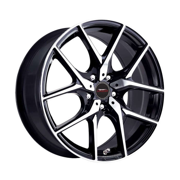 16" A-Line Tatum 4/100 Black Machine Face Alloy Wheels