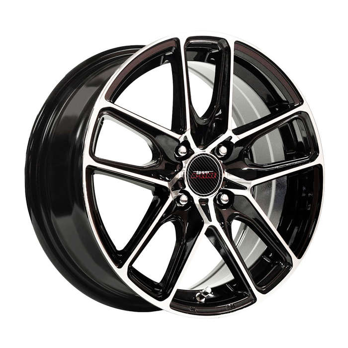 17" A-Line Tusk 4/100 Black Machine Face Alloy Wheels