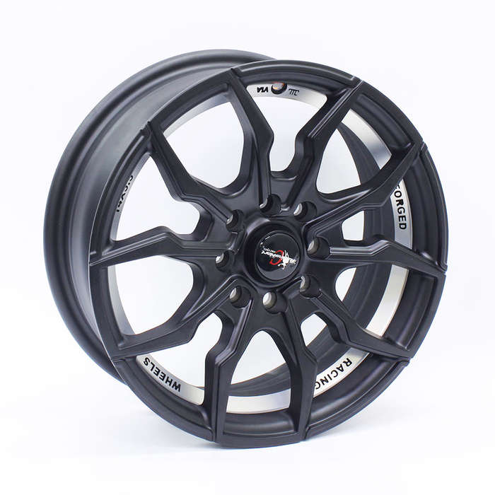 14" Racing Hart Spike 4/100 &amp; 4/108 Matt Black Alloy Wheels