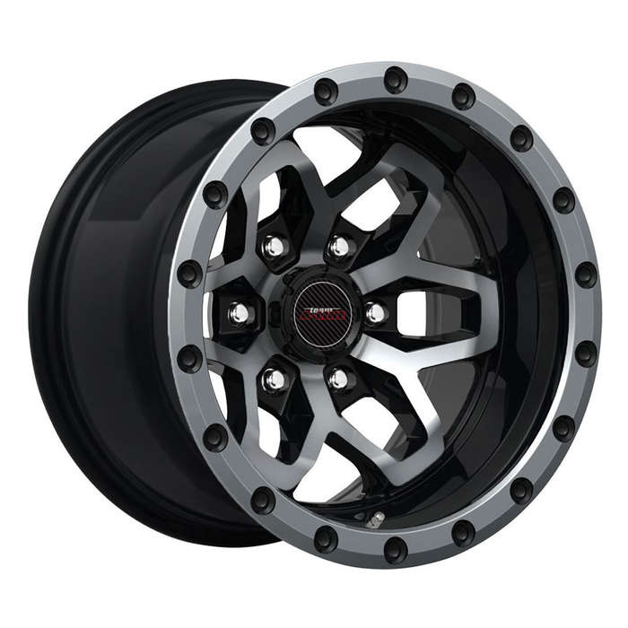 16" A-Line Zed 6/139 Black Machine Face Alloy Wheels