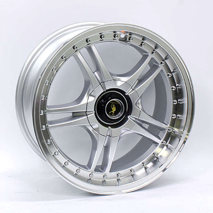 17" Racing Hart Spritzer 4/100 &amp; 4/108 Silver Machine Lip Alloy Wheels