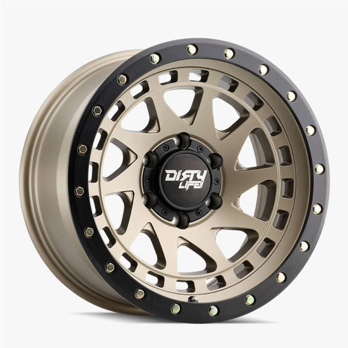 17" Dirty Life Enigma Pro 6/139 Satin gold Alloy Wheels