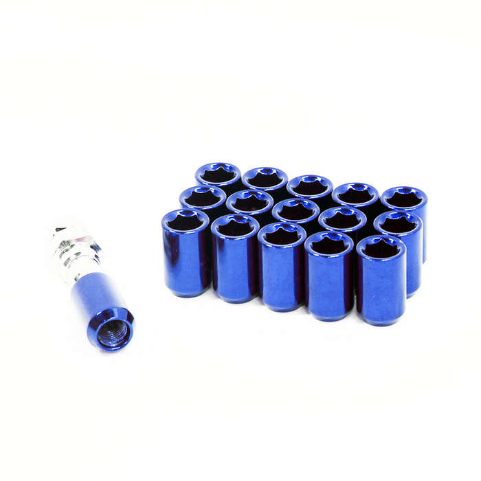 Tuner Nuts 12x1.5 - 16piece Set - Anodized Blue