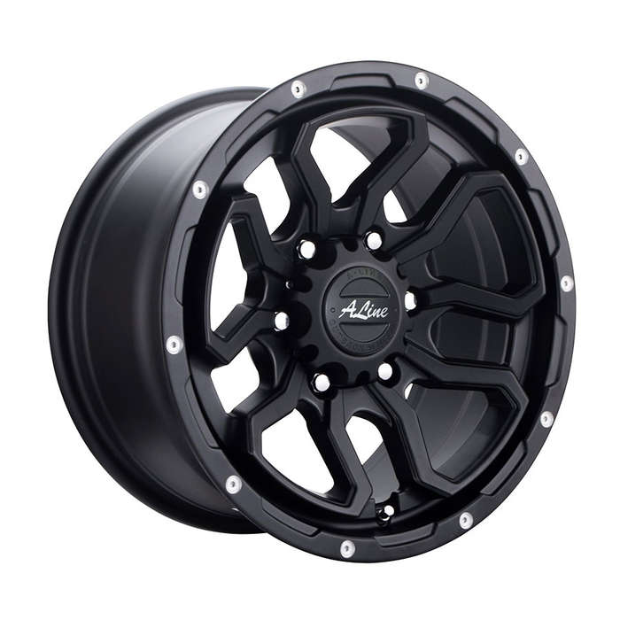20" A-Line Dakar 6/139 Satin Black alloy Wheels