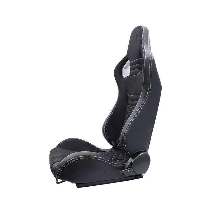 AK Tuning Suede & Carbon Fibretech Reclinable Racing Seats (pair)