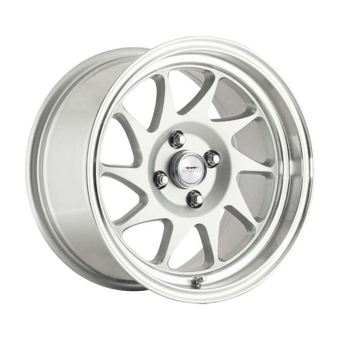 15" A-Line Raiden 4/100 Satin Silver Machined Lip Alloy Wheels