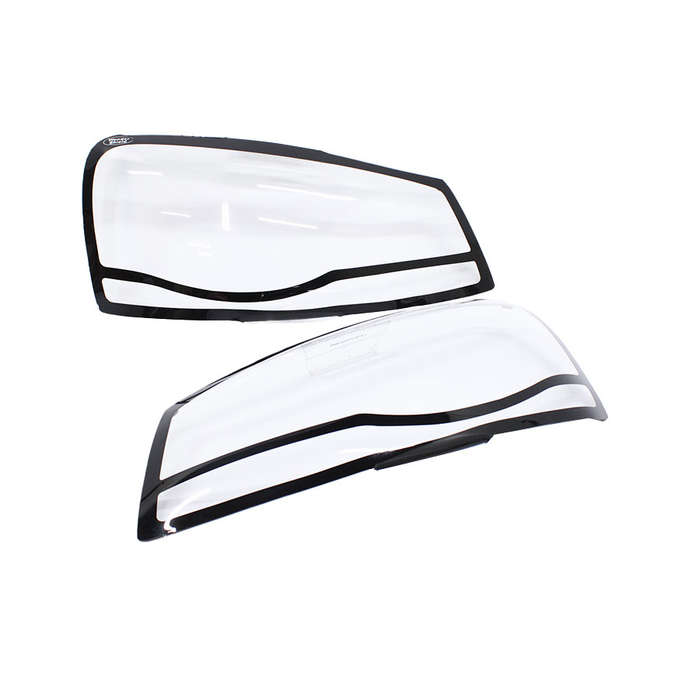 Clear Headlight Guards with Black Trim for GWM Steed 5 2012+