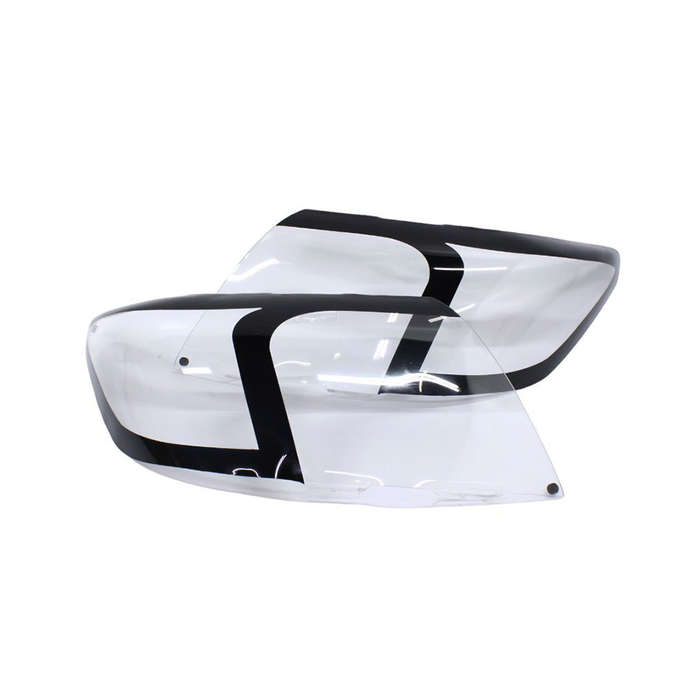 Clear Headlight Guards with Black Trim for Nissan Hardbody 2002