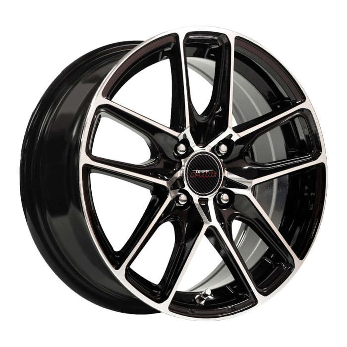 13" A-Line Tusk 4/100 Black Machine Face Alloy wheels
