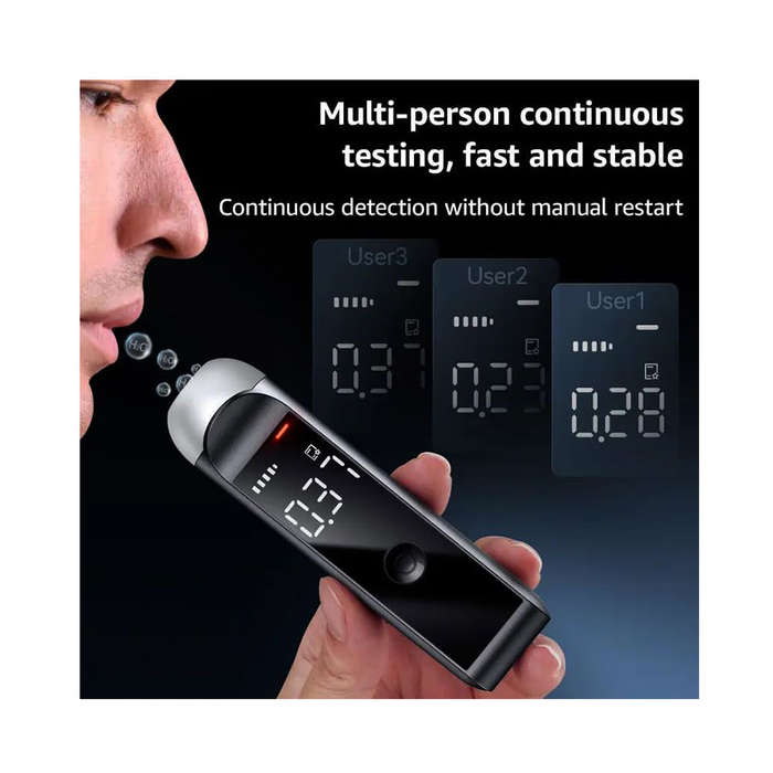 Portable Alcohol Tester High-Accuracy LCD Non-Contact Breathalyzer (green)