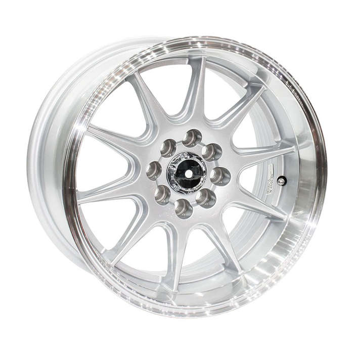 15" M5782 4/100 &amp; 4/108 Silver Machine Lip Alloy Wheels