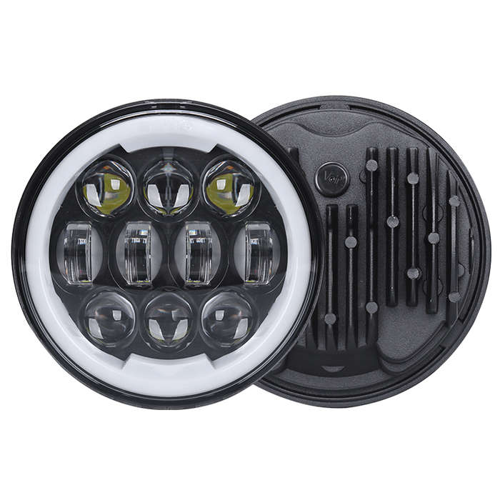 LED360 5.75" High/Low Beam 80w CREE LED Headlight with RGB Lighting Control (suitable for Harley ...