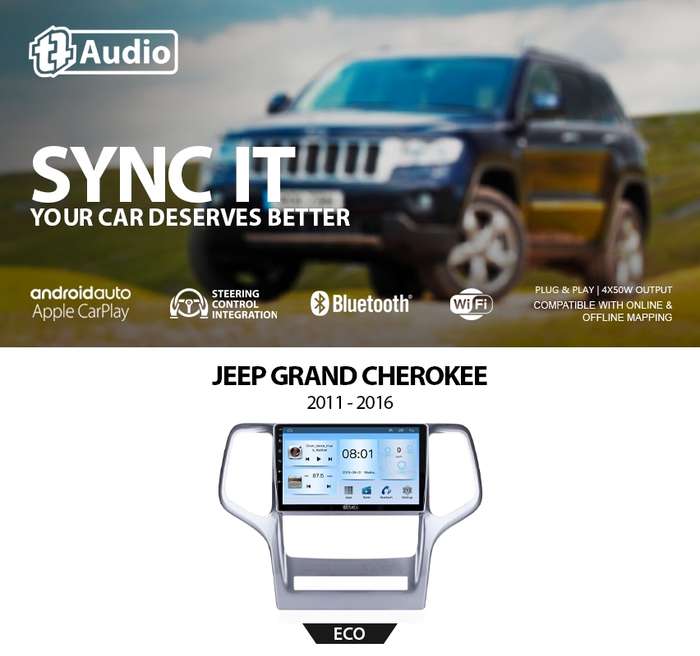 TT Audio 10" replacement radio for JEEP Grand Cherokee 2011- 2015 (ECO)