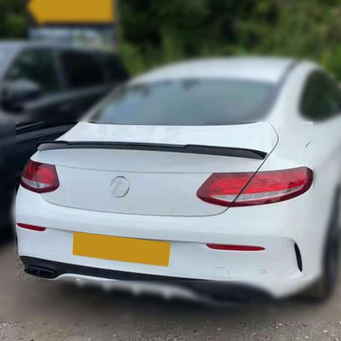 Mercedes C-Class 2014 W205 Boot Spoiler FD Style Gloss Black 2-Door