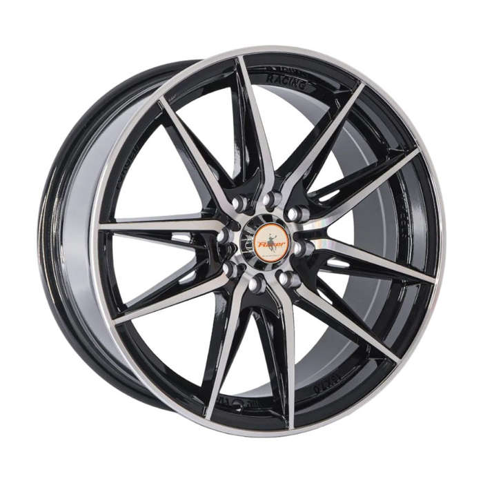 15" Racing Hart Aiden 4/100 &amp; 4/108 Black Machine Face Alloy Wheels