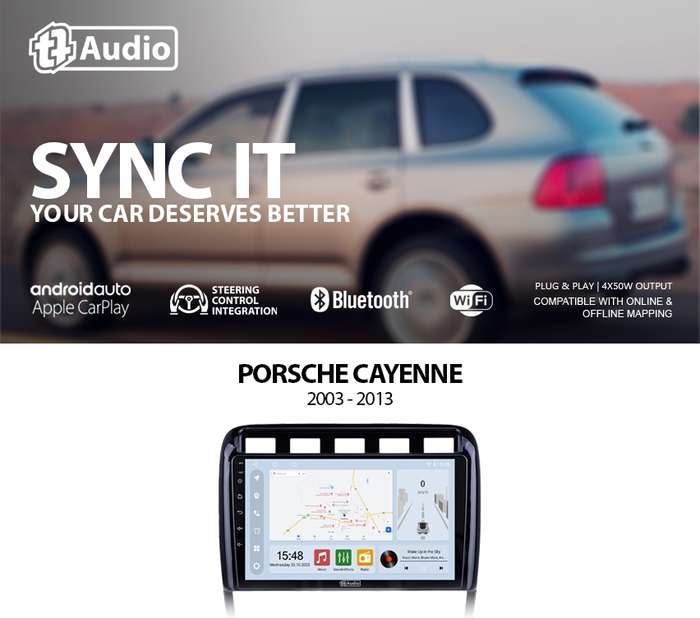 TT Audio 9" replacement radio for PORSCHE CAYENNE 2003- 2013 (CLASS D)