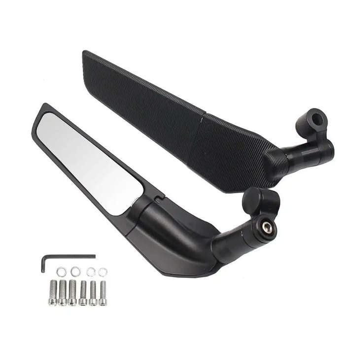 Universal 2piece Motorcycle Aluminium Wind Wing Stealth Mirror