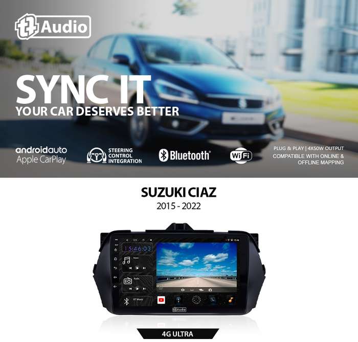 TT Audio 9 replacement radio for SUZUKI CIAZ 2016 - 2024 (4G ULTRA)