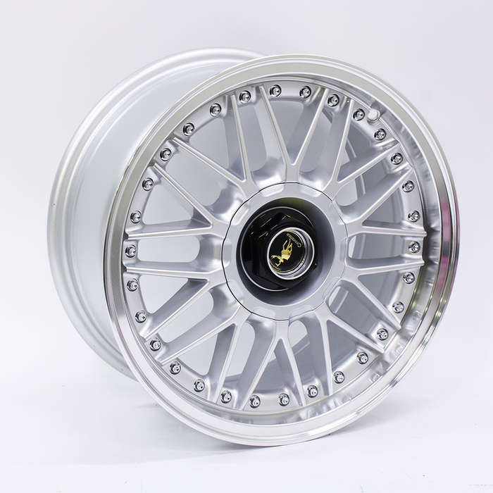 15" Racing Hart VOGUE 5/100 &amp; 5/114 Silver with Studs Alloy Wheels