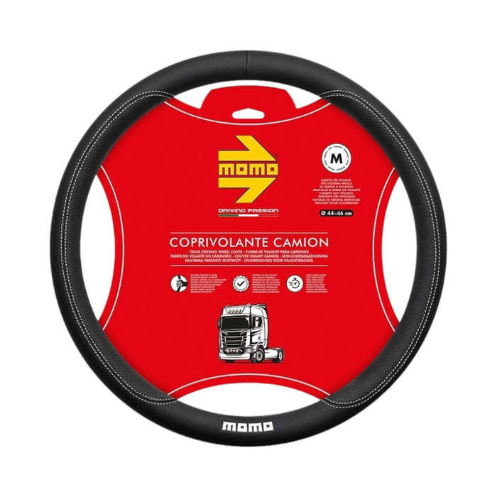 Momo Truck Comfort Steering Wheel Cover - Black &amp; White (44-46cm)