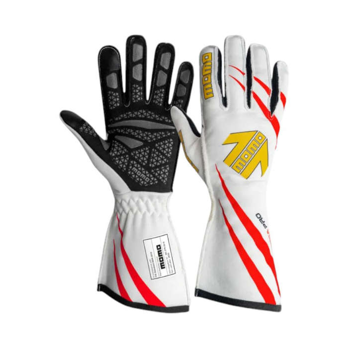 Momo Corsa Pro Black Racing Gloves - Red (Size 10)