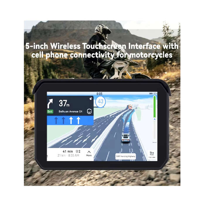 5" M80CWireless Touchscreen Interface with Android/Carplay Connectivity for Motorcycles (dual cam...