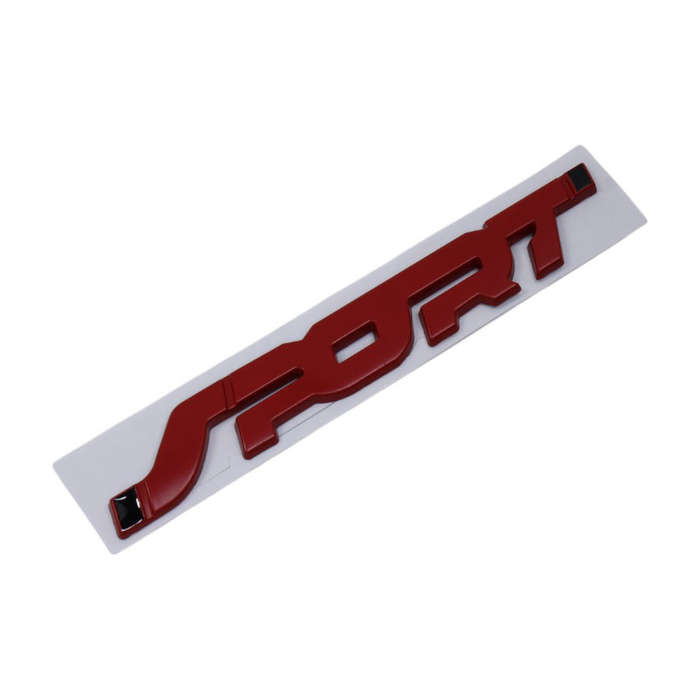 3D Raised "Sport" Sticker Badge (Red) 13x2cm