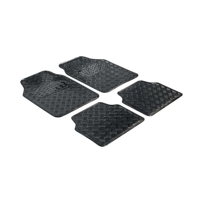 Plastic Aluminium Design Gloss Black Car Floor Mats
