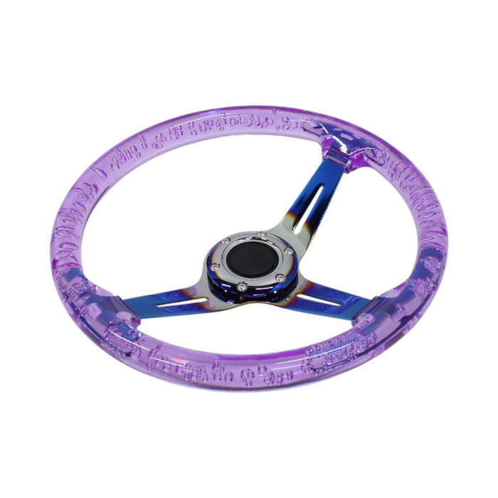 GripForge Resin Gel Design Concave Sports Steering Wheel - 14" (purple)