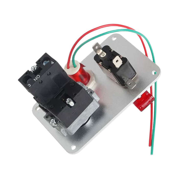 Racing Spec Switch Panel with Single Toggle &amp; Engine Start Button (Silver Face)