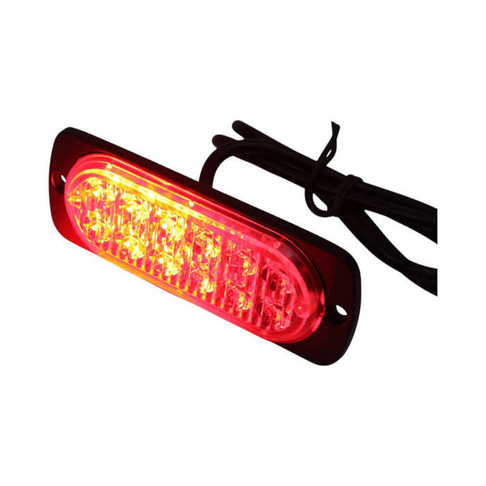 Universal Fender or Grille Mount Strobe Light - Red(11x4cm)