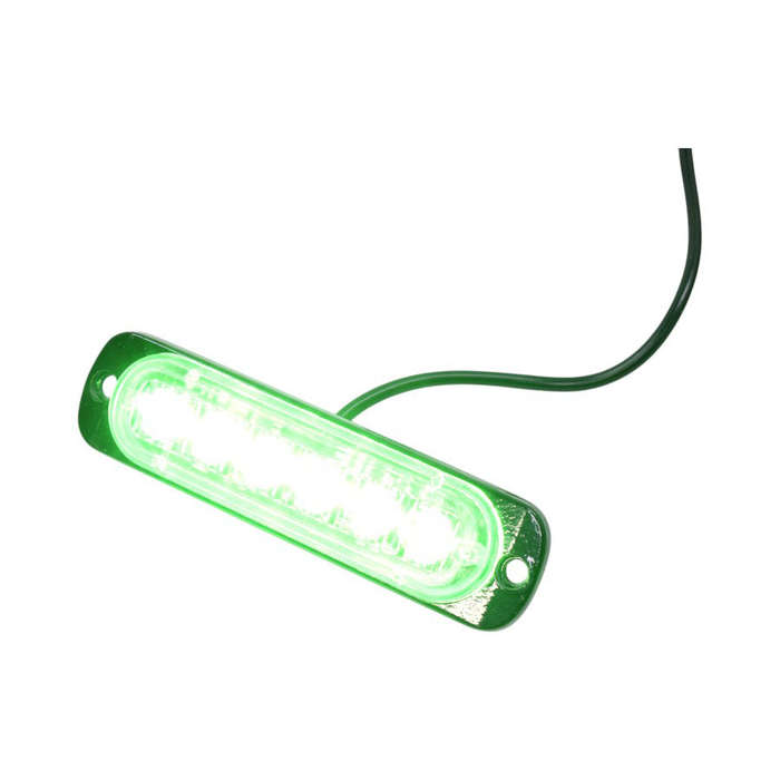 Universal Fender or Grille Mount Strobe Light - Green(11x2.8cm)