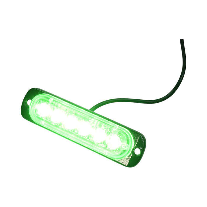 Universal Fender or Grille Mount Strobe Light - Green(11x2.8cm)