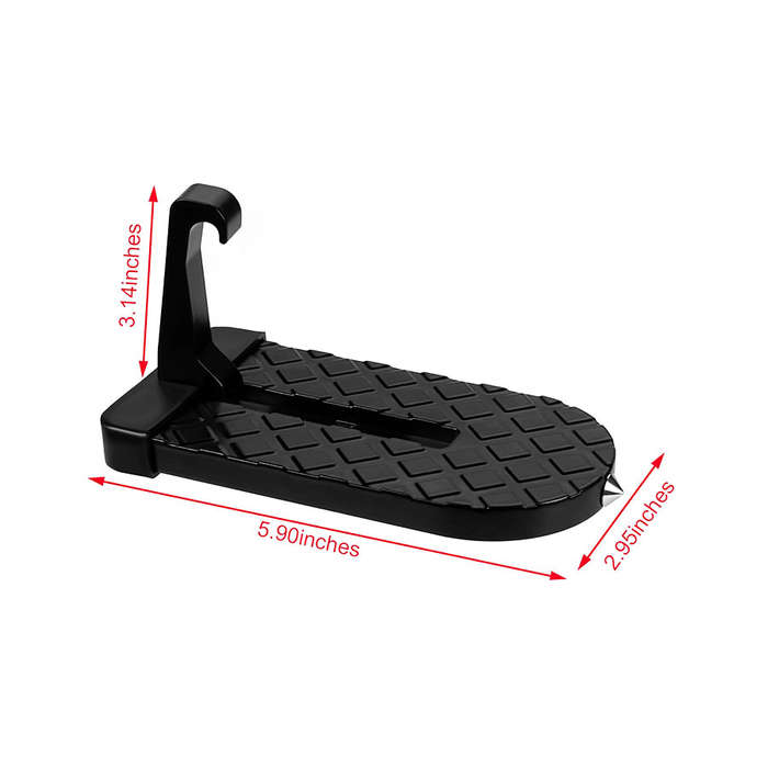 Universal Car Door Step  Foldable Roof Access Ladder Hook for SUVs, Trucks, and Cars (Black)