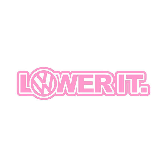 Vinyl Sticker with VW LowerIt Design - Pink