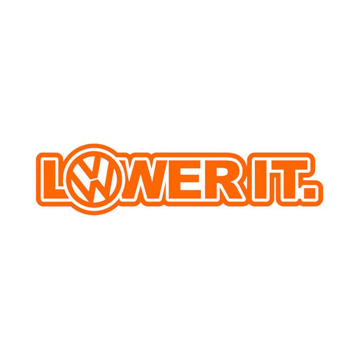 Vinyl Sticker with VW LowerIt Design - Orange