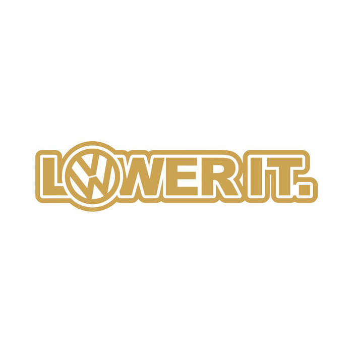 Vinyl Sticker with VW LowerIt Design - Gold