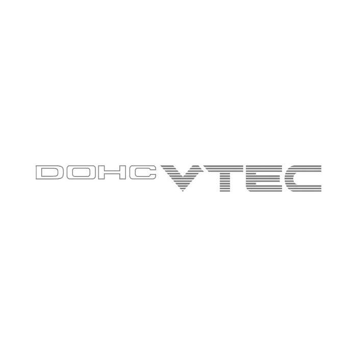 Vinyl Sticker with V-tech DOHC 16v Design - Silver Grey (30x4cm)