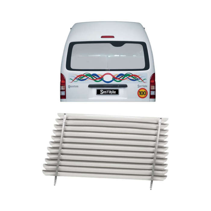Rear Window Blinds for Toyota Quantum (Silver)